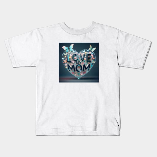 Heart for Mom Kids T-Shirt by bogfl